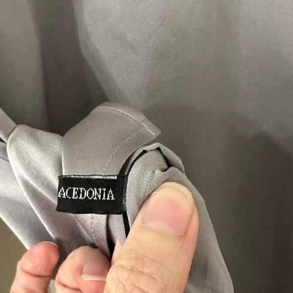 Haider Ackermann Silver Silk Charmeuse Oversized Top size FR 34 - Picture 11 of 15